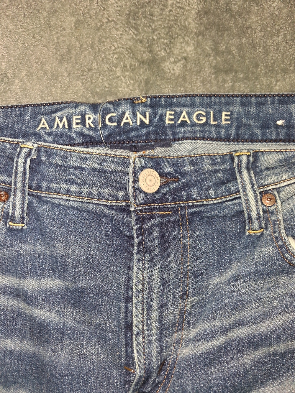 American Eagle Next Level Air Flex Men's Blue Straight Jeans Size 36/34 - Picture 2 of 5